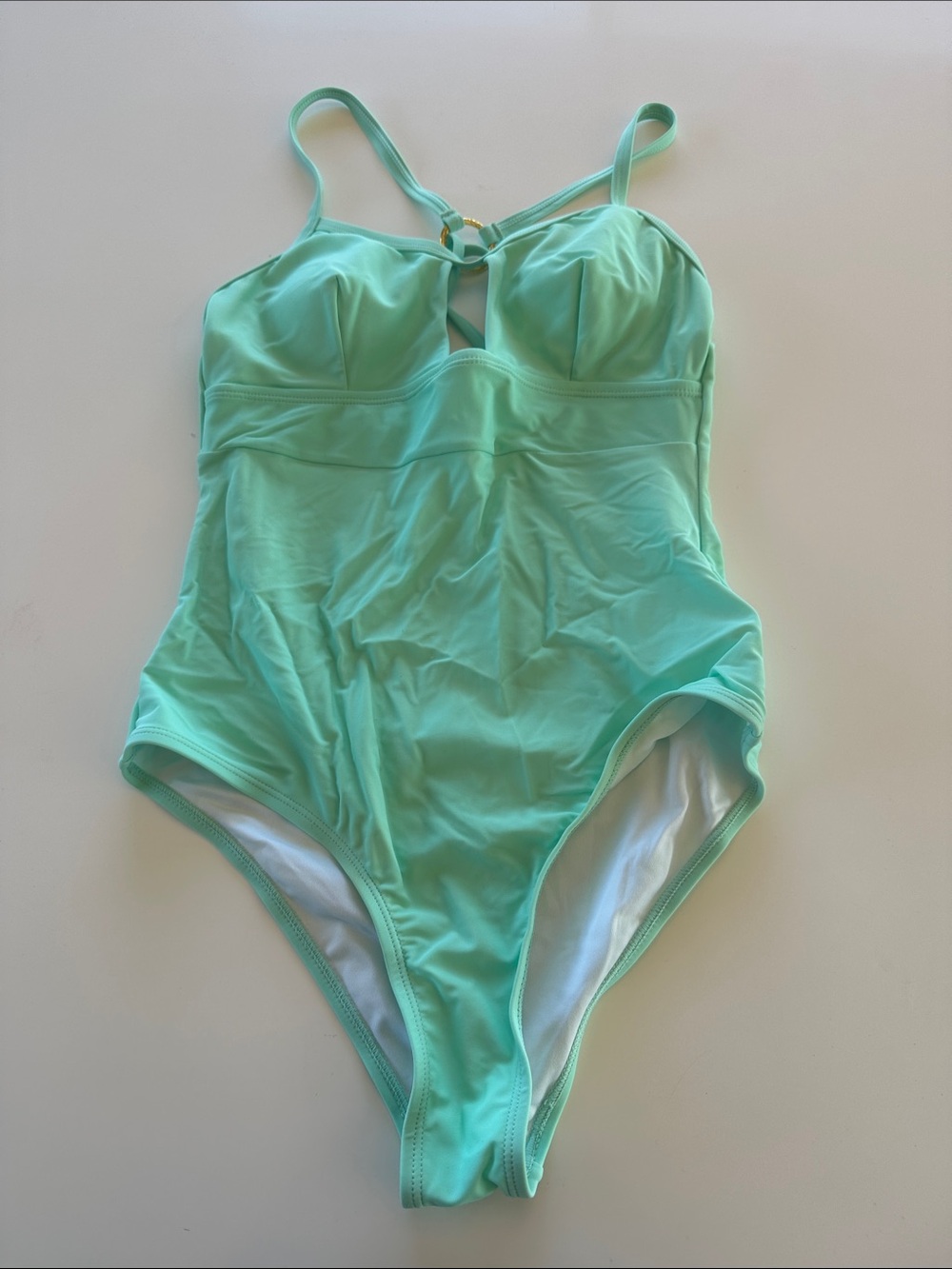Mint Green One-Piece Swimsuit with Supportive Bust